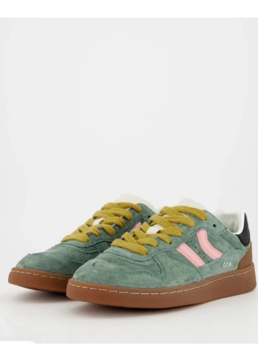 Coolway 10 Sneakers Goal in Green Forest Suede Free People black yellow no box